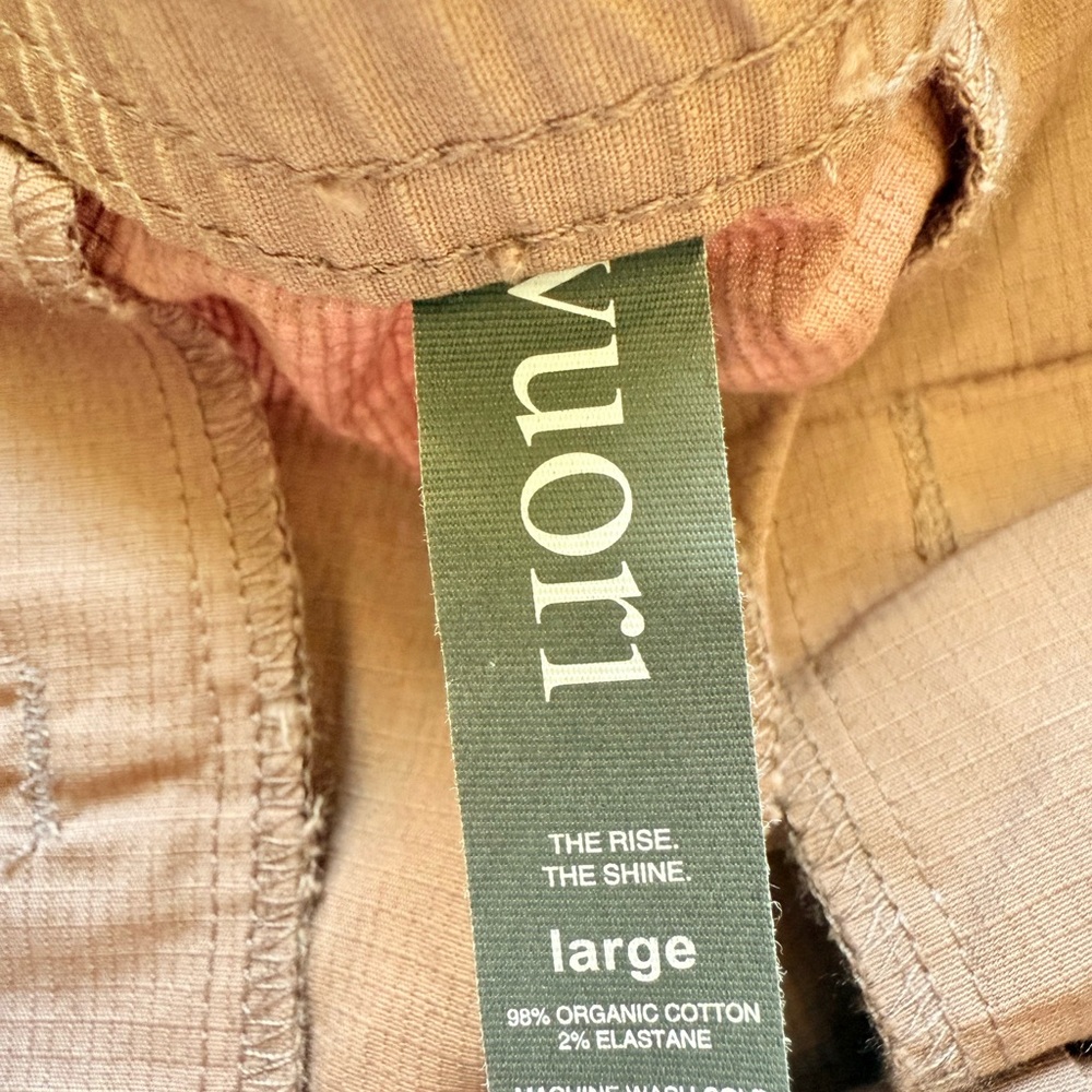 Vuori Women's hiking drawstring pull on organic cotton Pants - Mauve size‎ large - Picture 10 of 15